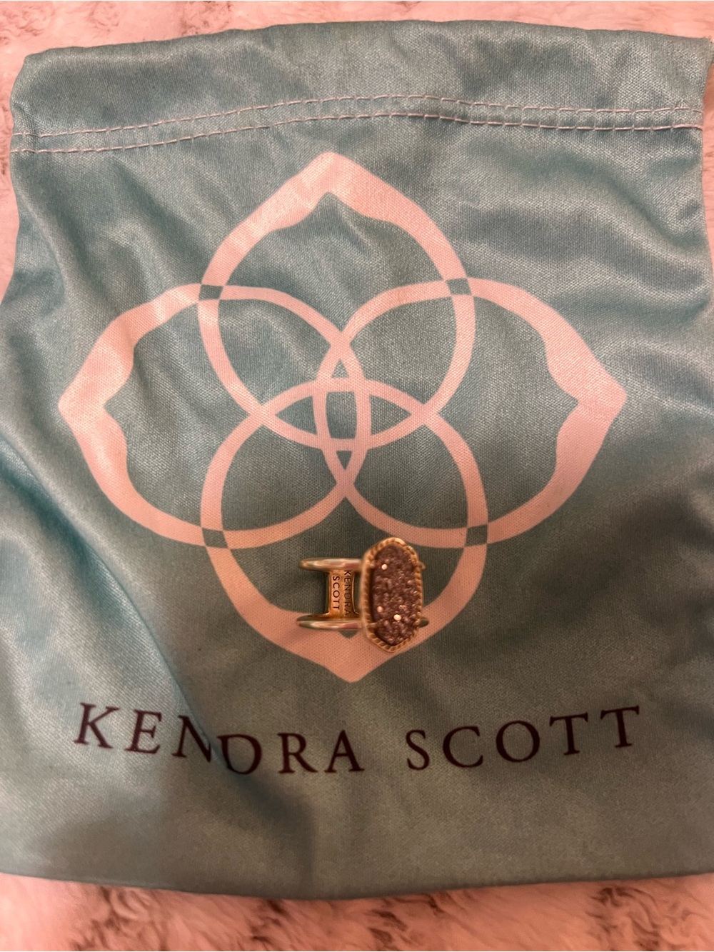 Kendra Scott Druzy Ring in Silver Tone